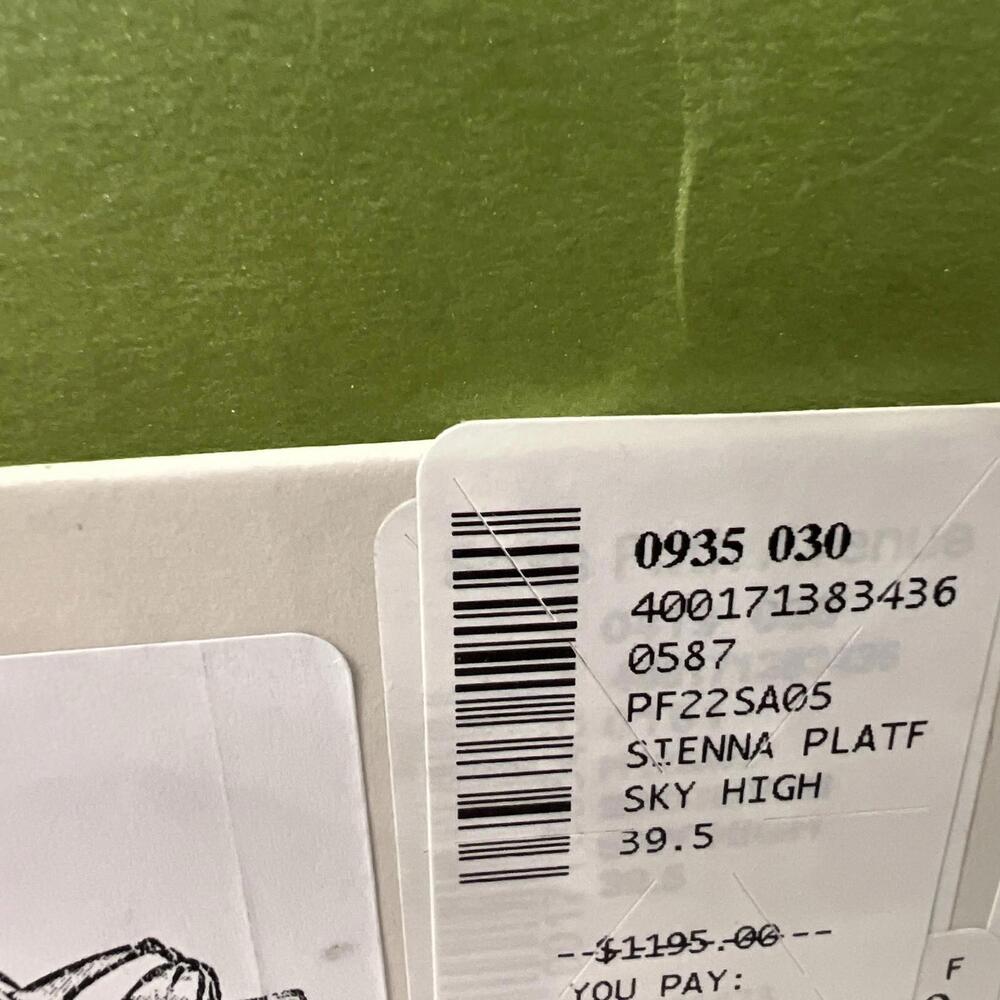 $1195 D'Accori Sienna  Satin Platform Mules Sky High size 38.5 - Picture 12 of 13